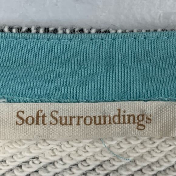 Soft surroundings Striped Long Sleeve Shirt Womens Size 2X Front Pocket Knit Top - Picture 4 of 6